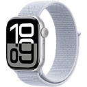 Фото Apple Watch Series 10 42mm GPS + Cellular Aluminum Case with Sport Loop, Silver/Blue Cloud (MWX53)