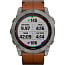 Умные часы Garmin FENIX 7X Sapphire Solar титановый черный с коричневым кожаным ремешком (010-02541-19) - фото 15