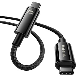 Кабель Baseus Fast Charging Cable [Type-C - Type-C] 240W 100см, Черный (CAWJ040001) - фото 3