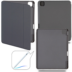Чехол книжка Smart Case для iPad Pro 13 (2024) Темно-серый с отделением для Pencil - фото 1