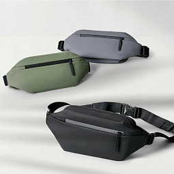 Поясная сумка MIJIA Multifunctional Sports and Leisure Chest Bag, серая - фото 3