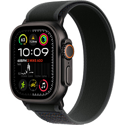 Apple Watch Ultra 2 (2024) 49mm Black Titanium Case with Black Trail Loop S/M, MX4U3 - фото 1