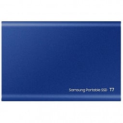 500 ГБ Внешний SSD Samsung T7, USB 3.2 Gen 2 Type-C, синий - фото 4