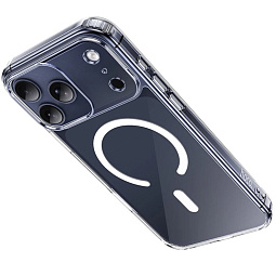 Чехол-накладка Hoco для iPhone 17 Pro 6.3 силиконовая прозрачная с MagSafe - фото 3