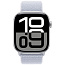 Apple Watch Series 10 42mm GPS + Cellular Aluminum Case with Sport Loop, Silver/Blue Cloud (MWX53) - фото 5