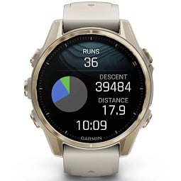 Умные часы Garmin FENIX 8 43mm Amoled Sapphire Soft Gold with Fog Gray/Dark Sandstone Silicone Band (010-02903-18) - фото 2