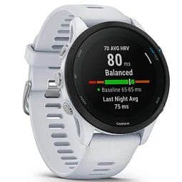 Умные часы Garmin FORERUNNER 255 Music с белым ремешком (010-02641-31) - фото 2