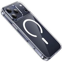 Чехол-накладка Hoco для iPhone 17 Pro Max 6.9 силиконовая прозрачная с MagSafe - фото 2