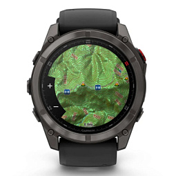 Умные часы Garmin FENIX 8 Pro 51mm Amoled Sapphire Carbon Grey DLC Titanium with Black/Pebble Grey Silicone Band (010-03199-01) - фото 7