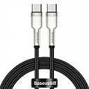 Фото Кабель Baseus Cafule CATJK-C01, Type-C - Type-C, 5 А, 100 Вт, 1 м, черный