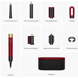 Фен-стайлер Dyson HS08 Airwrap ID Complete Long, Red Velvet/Gold (Красный бархат/золото) EU - фото 4
