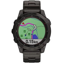 Умные часы Garmin FENIX 7 Sapphire Solar титановый угольно-серый DLC с угольно-серым титановым DLC браслетом (010-02540-39) - фото 3
