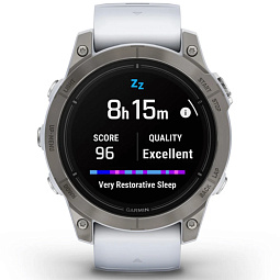 Умные часы Garmin EPIX PRO (Gen 2) Sapphire Edition 47 мм, титановый, белый DLC, белый ремешок (010-02803-21) - фото 2