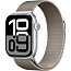 Apple Watch Series 10 42mm GPS Aluminum Case with Milanese Loop, Silver/Natural - фото 4