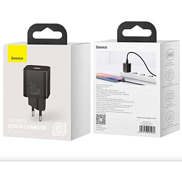 Сетевое зарядное устройство Baseus Super Si Quick Charger 1C 30W (CCSUP-J01), черный - фото 9