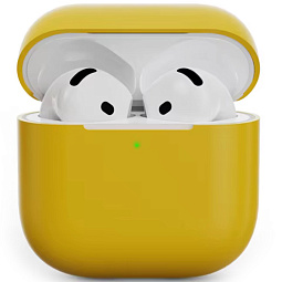 Чехол для AirPods 4 силиконовый желтый - фото 1