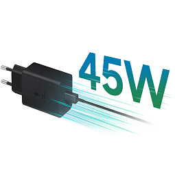 Сетевое зарядное устройство Samsung (EP-TA845) + кабель USB-C Type-C, 45 Вт, черный - фото 5