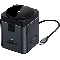 HUB COTECi BS-002 + 8 in 1 Multi-Functional Docking Station, черный - фото 3