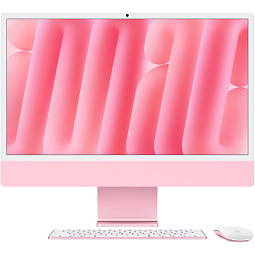 Apple iMac 24" Retina 4,5K, M4 (10C CPU, 10C GPU, 2024), 16 ГБ, 256 ГБ SSD, розовый (MWV43) - фото 1