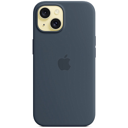 Чехол-накладка iPhone 15 Silicone Case with MagSafe - Storm Blue (MT0N3) - фото 3