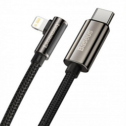 Кабель Baseus Legend Series Elbow Fast Charging Data Cable Type-C to iP PD 20W 1m черный (CATLCS-01) - фото 1