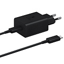 Сетевое зарядное устройство Samsung (EP-TA845) + кабель USB-C Type-C, 45 Вт, черный