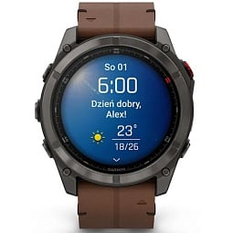 Умные часы Garmin FENIX 8 Pro 51mm Amoled Sapphire Carbon Grey DLC Titanium with Chestnut Leather Band (010-03199-40) - фото 2