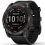 Умные часы Garmin FENIX 7X Sapphire Solar титановый угольно-серый DLC с силиконовым ремешком (010-02541-11) - фото 4