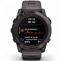 Умные часы Garmin FENIX 7X PRO Sapphire Solar Edition титановый угольно-серый корпус с титановым браслетом (010-02778-30) - фото 2