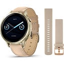 Фото Умные часы Garmin Venu 4 41mm Lunar Gold with Bone Silicone Band and Light Sand Leather Band (010-03013-03)
