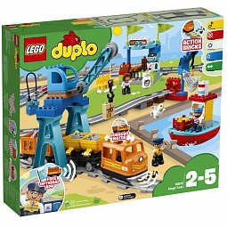 Электромеханический конструктор LEGO DUPLO 10875 Грузовой поезд - фото 3