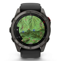 Умные часы Garmin FENIX 8 Pro 47mm Amoled Sapphire Carbon Grey DLC Titanium with Black/Pebble Grey Silicone Band (010-03198-01) - фото 5
