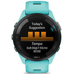 Умные часы Garmin Forerunner 265, с черным безелем и силиконовым бирюзовым ремешком (010-02810-12) - фото 5