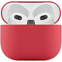 Фото Чехол для AirPods 3 силиконовый темно-красный